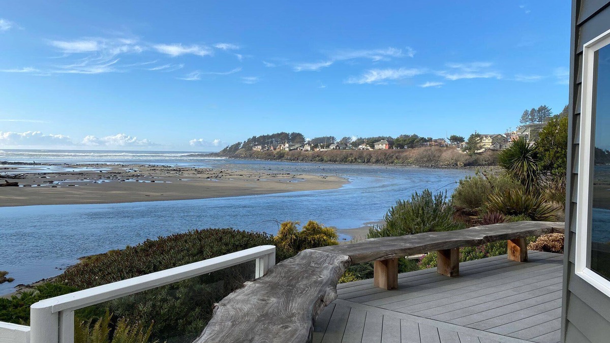 Yachats House | River Bend House, where the river meets the ocean! No Pet Rental.