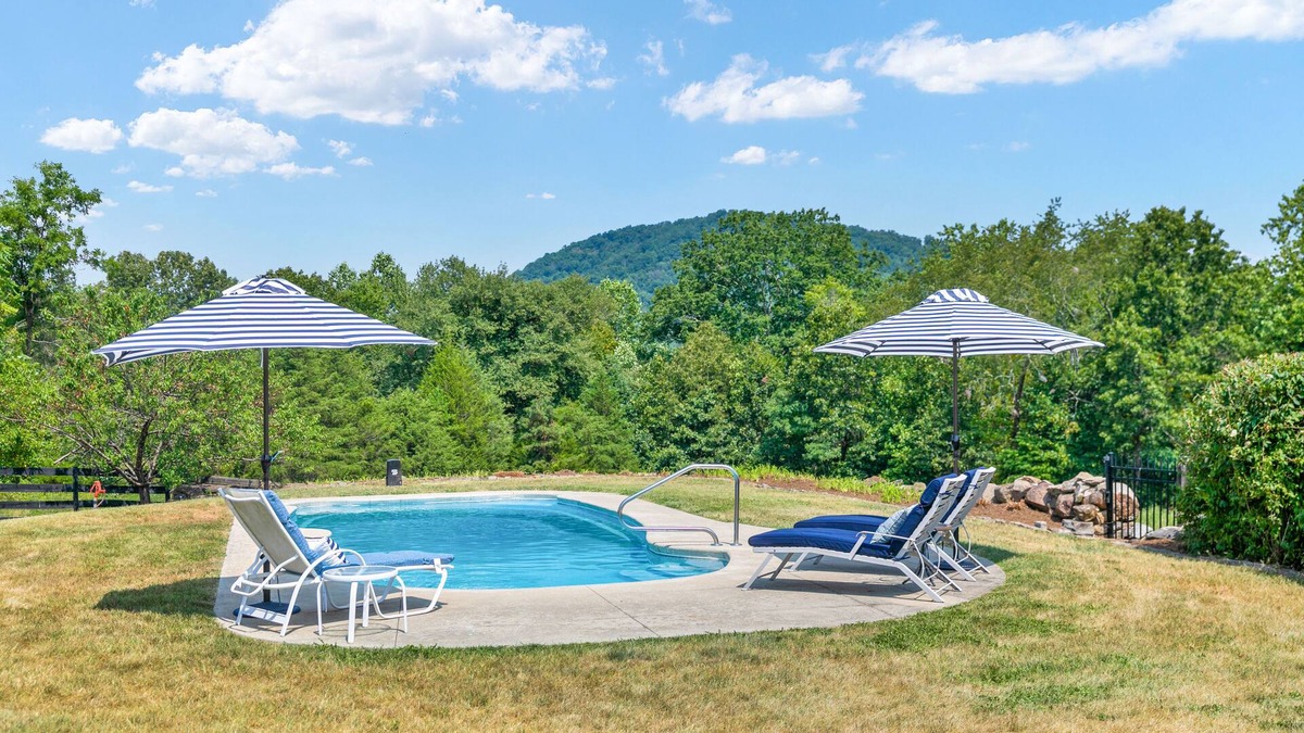 Dyke House | River Meadows Farm | 39-Acre Retreat: Mtn Vistas, River, Pool & Trails