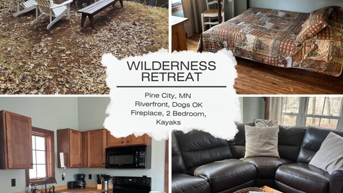 Pine City Cabin | River · Pine City-Riverfront-firepit-kayaks-pets-fireplace