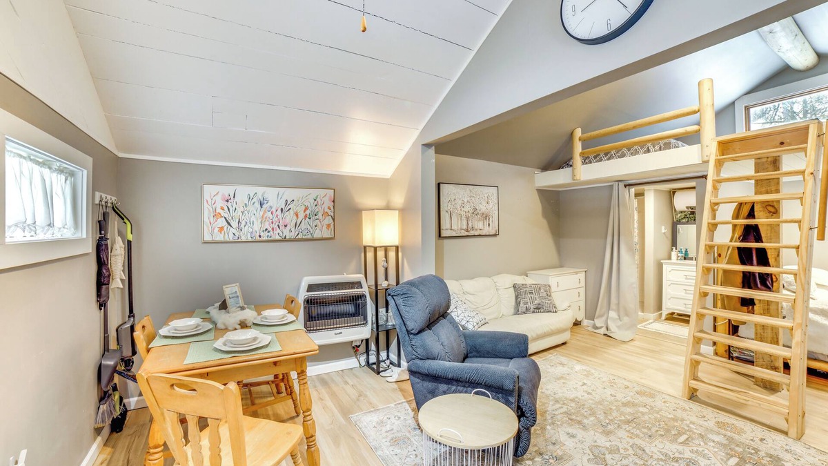 Big Rapids Apartment | Riverfront Big Rapids Cabin w/Fire Pit!