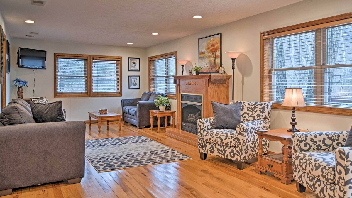 Elkins House | Riverfront Elkins Home w/Fireplace & Deck!