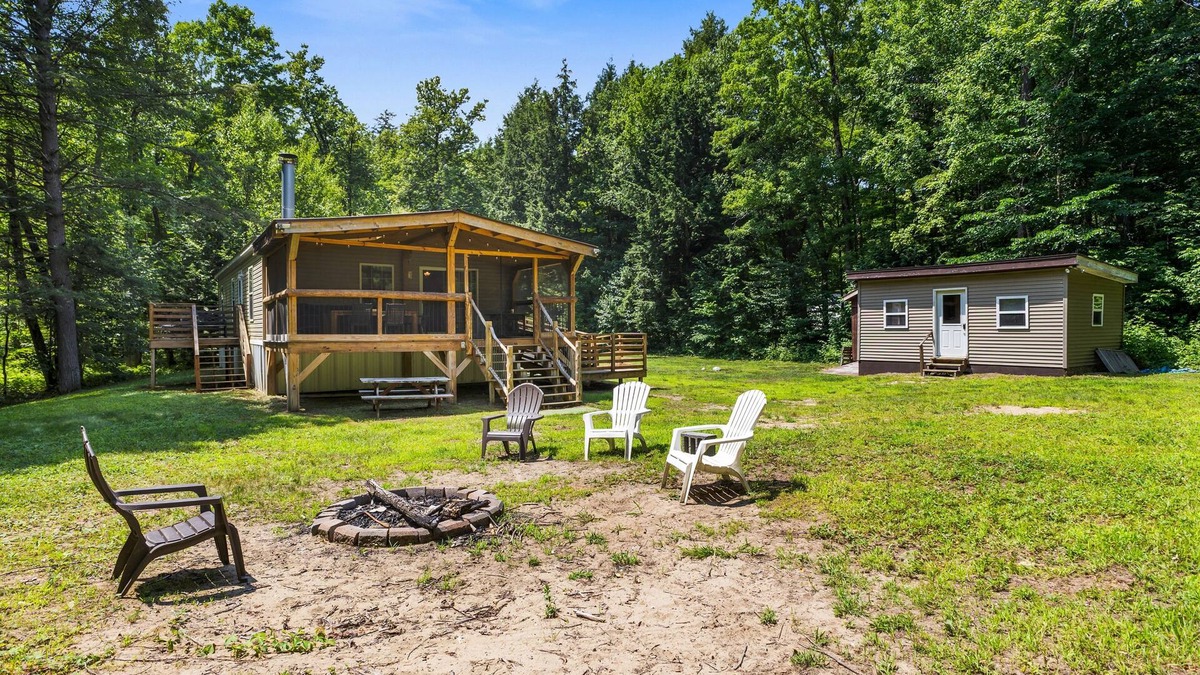 Schroon Lake House | Riverfront home with huge screened deck - dog-friendly & fast WiFi