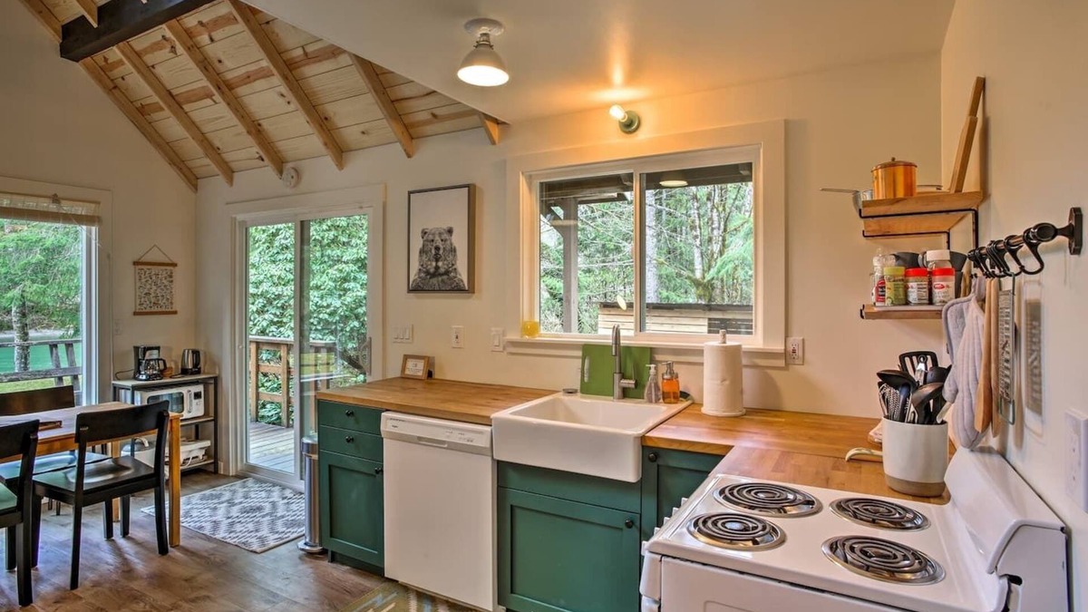 Baring Cabin | Riverfront 'South Fork Cabin' close to Stevens Pass, dog friendly!