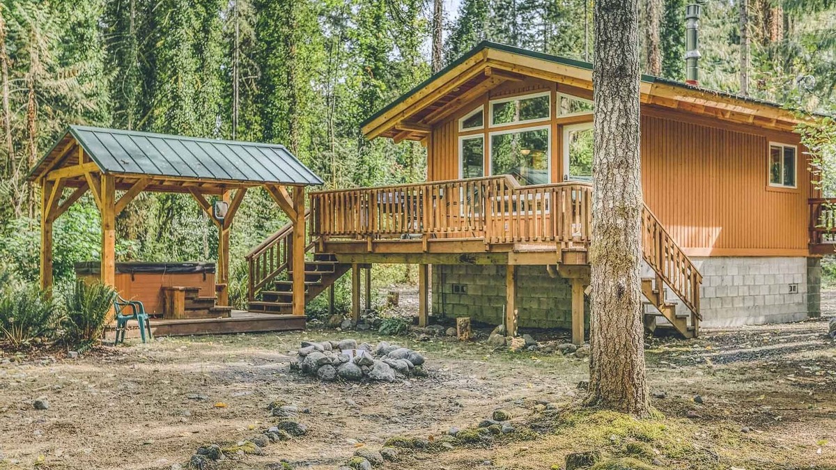 Brightwood Cabin | Riverwood Hideaway - Romantic, Secluded Riverfront Cabin, Hot Tub, Dogs Welcome