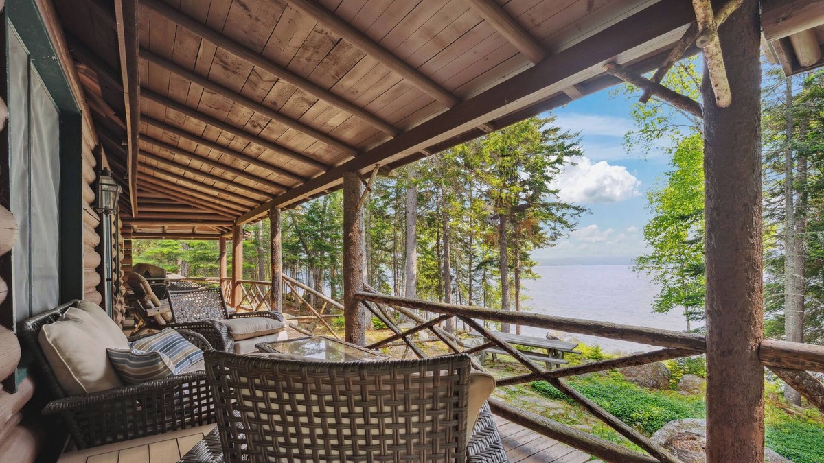 Rangeley House | Rock Ledge - Relax & Renew in turn-of-century log cabin with side cabin