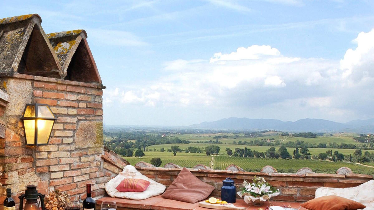 Roccastrada Other | Romantic and Panoramic apartment in historic organic farm, with swimming pool