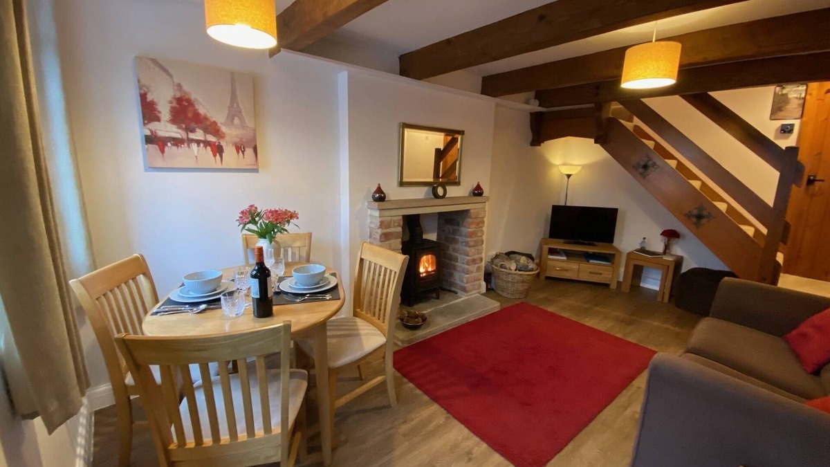 Monyash Cottage | Romantic Cottage for two In Monyash, with exposed beams and log-burning stove.