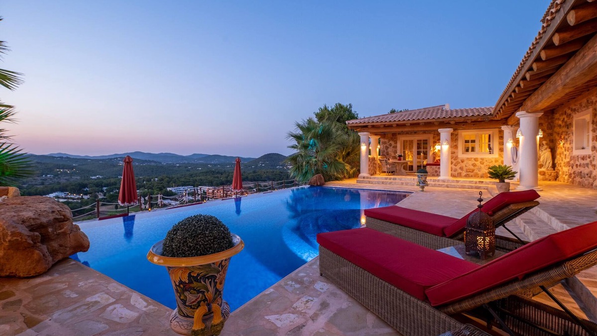 Santa Eulalia del Rio Villa | Romantic luxury villa close to Ibiza town with stunning view to sunset