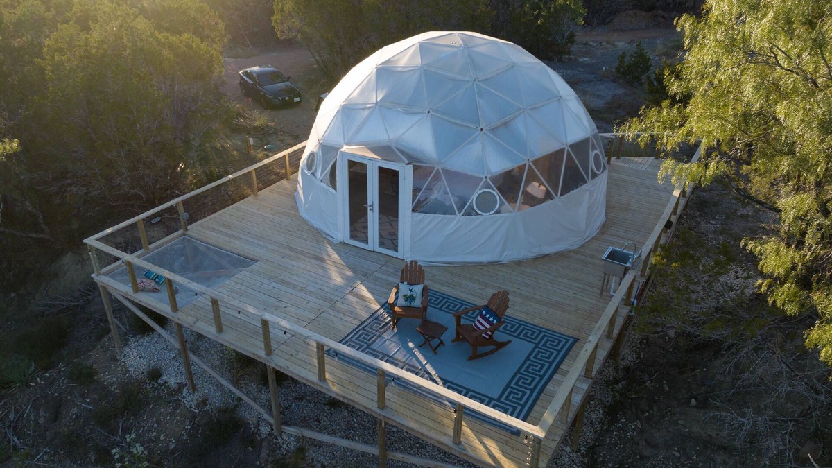 Marble Falls Villa | Romantic Stargazing Dome Stunning Mountain View Glamping Loving Heart Retreats