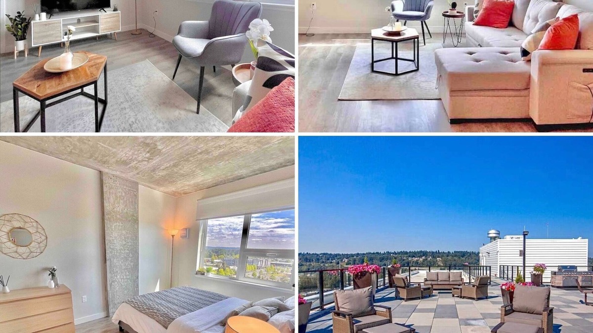 Southcenter Apartment | 🌆Rooftop* Steps to Mall & near 200++ Eat/Bar/ Free Parking | Close to Airport/