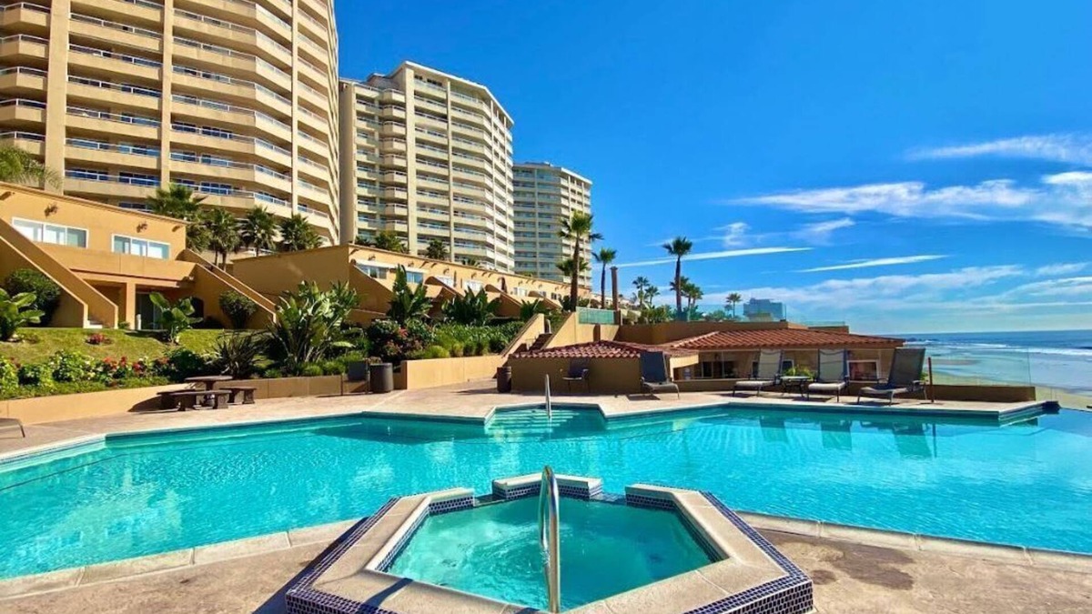 Playa Encantada Condo | Rosarito Beach and pool access apartment 2bd 2b
