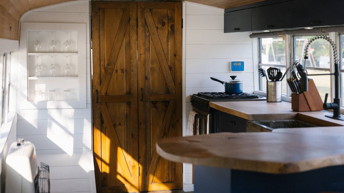 Gaines Cabin | Route 6 Campground presents: Tiny home | One bedroom Schoolbus