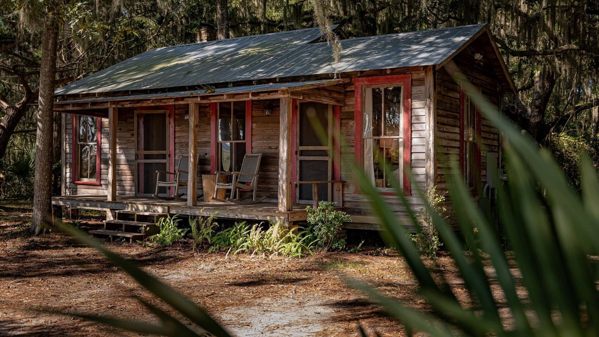 Darien Cabin | Rum Runner's Cabin w/docks, pool, & private firepit on Emma's Driftwood Farm