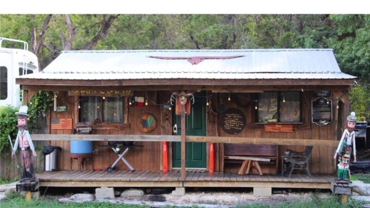 Leander Cabin | Rustic cabin located at Idyll Glen RV Park in the hill country.