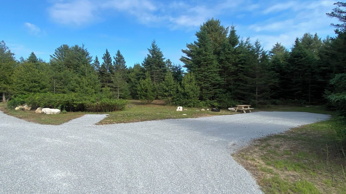 De Tour Village RV Rental | Rustic campground in De Tour Village with Large secluded lots. Site A