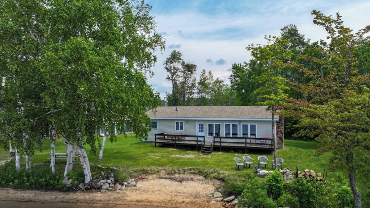 Ellenburg Center Cabin | Rustic, Cozy Lakefront Cabin with Private Beach on Upper Chateaugay Lake.