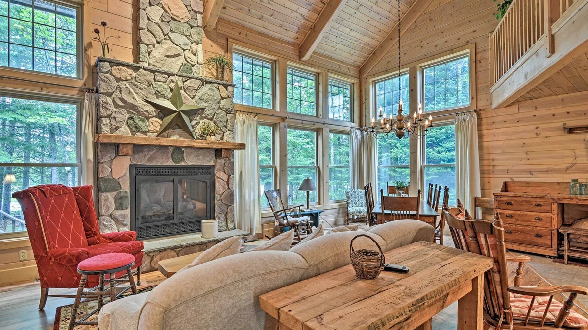 Tower House | Rustic + Modern Home w/Fire Pit on Tower Pond!