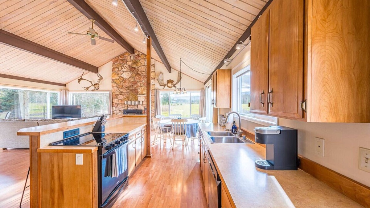 Sequim House | Rustic Mountain View Home