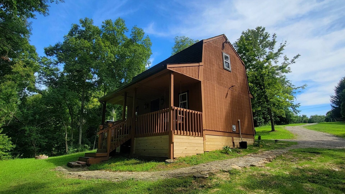 Jonesville Cabin | Rustic Private Cabin on 30 acres w/Loft/Firepit/Secluded/Trails