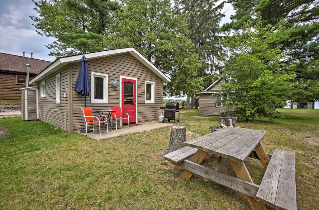 Suttons Bay House | Rustic Suttons Bay Cottage Shared Dock and Fire Pit
