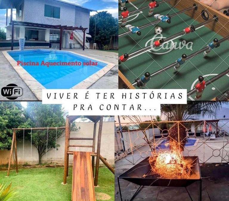 Lagoa Santa House | Sítio Aconchegante 4qts - piscina aquecimento solar, lareira e muito mais