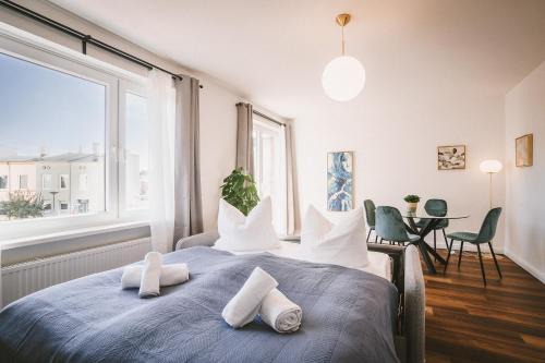 St Lorenz Apartment | Sadebo Apartments Lübeck mit Terrasse oder Balkon
