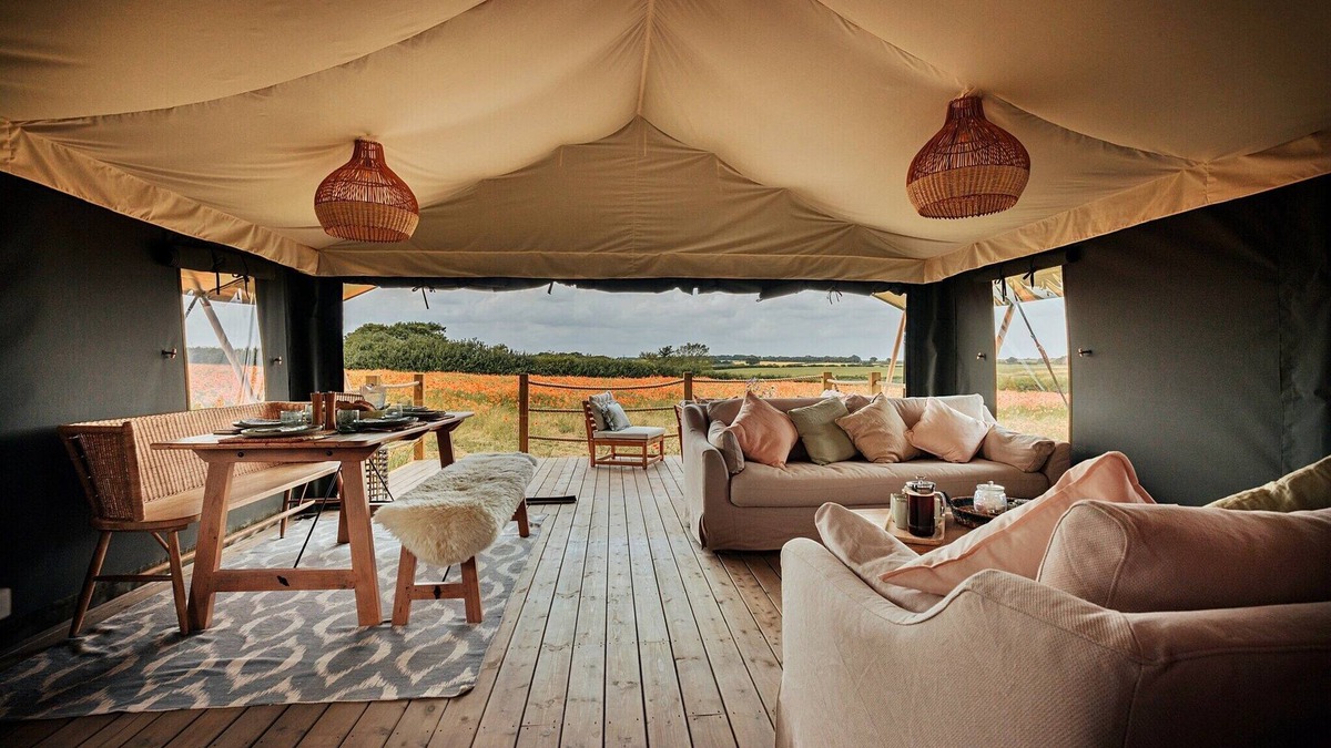 Little Walsingham Ski Chalet | Safari Tent in Stiffkey Valley with Fire Pit