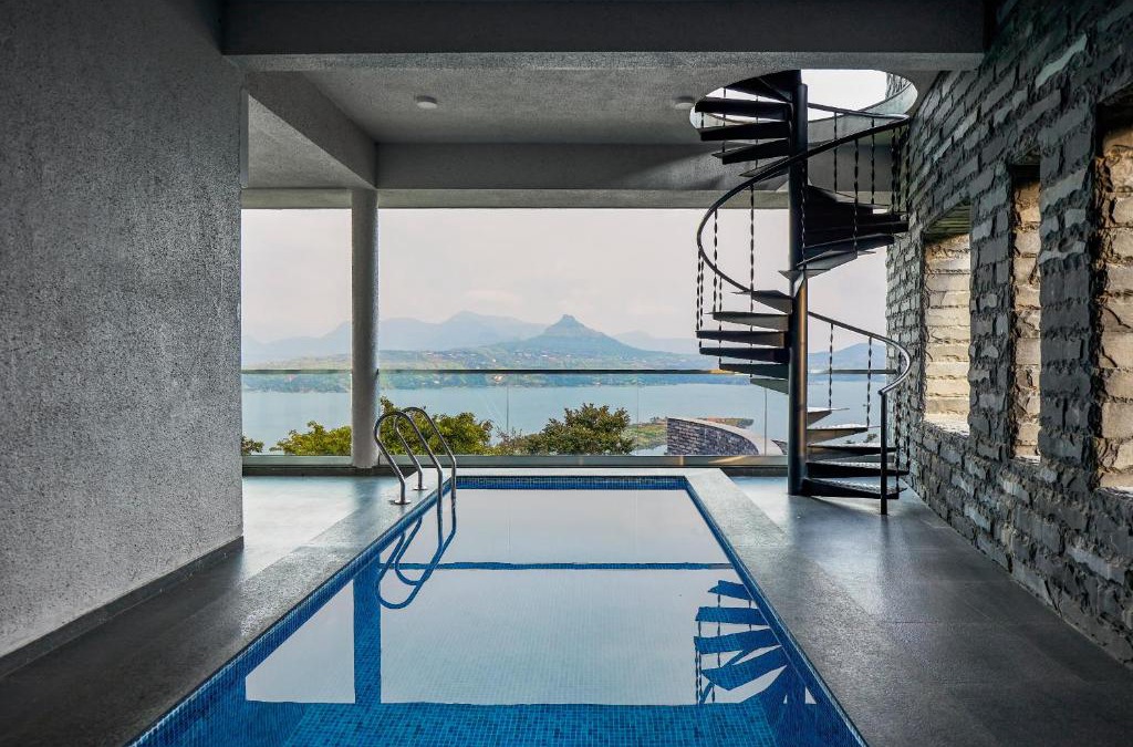 Lonavala Villa | SaffronStays Ahilya Waters by Kosha Villas, Pawna - pool villa with panoramic view of Pawna Lake