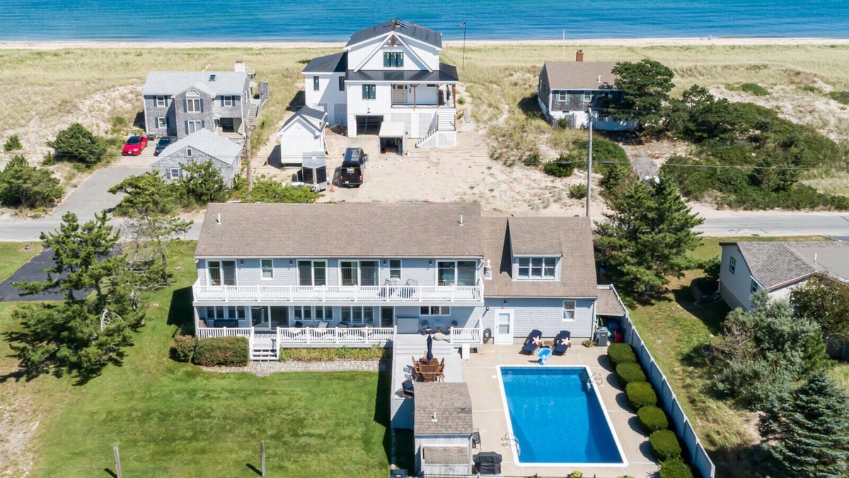 Sagamore Beach House | Sagamore Beach just across the street from this gorgeous home with private heated pool