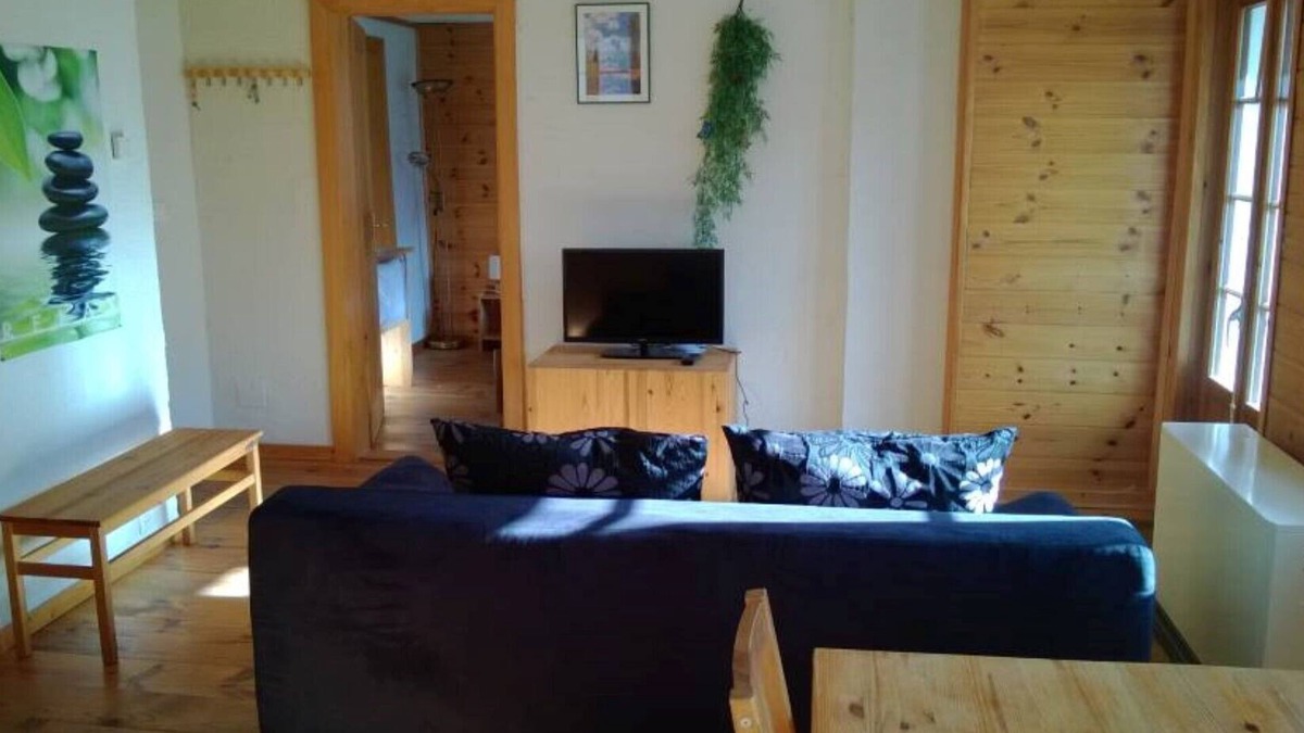 Saint-Jean Apartment | SaintJean/Grimentz: Apartment with balcony and view of the snow-covered 4000s