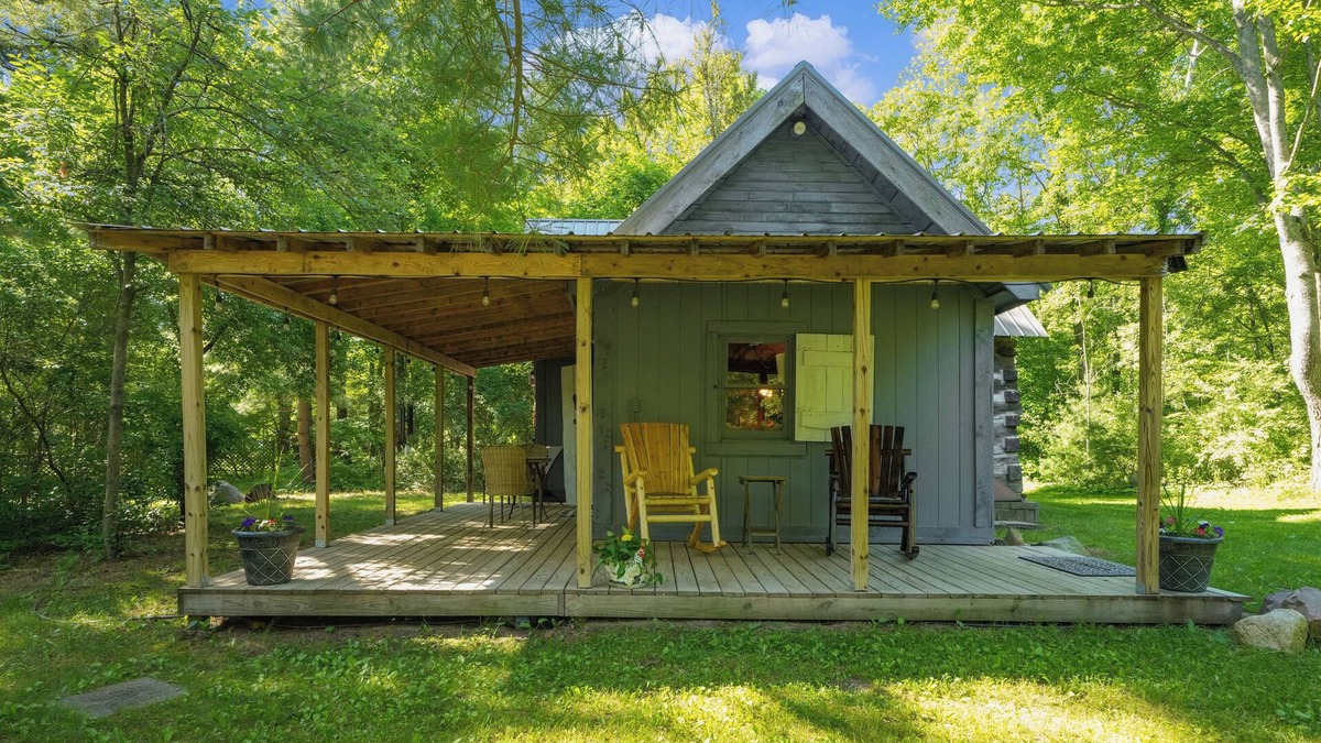 Stanwood Cabin | Sanctuary in the Woods: Historic Log Cabin on 30 secluded acres with trails