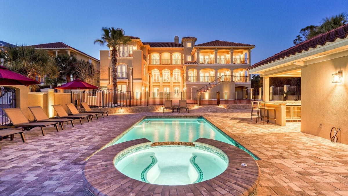 Miramar Beach House | SANDY BEACH ESTATE: Gated, 9100 sq ft Estate with Pool, Hot Tub, Game Room! Perfect for Events!