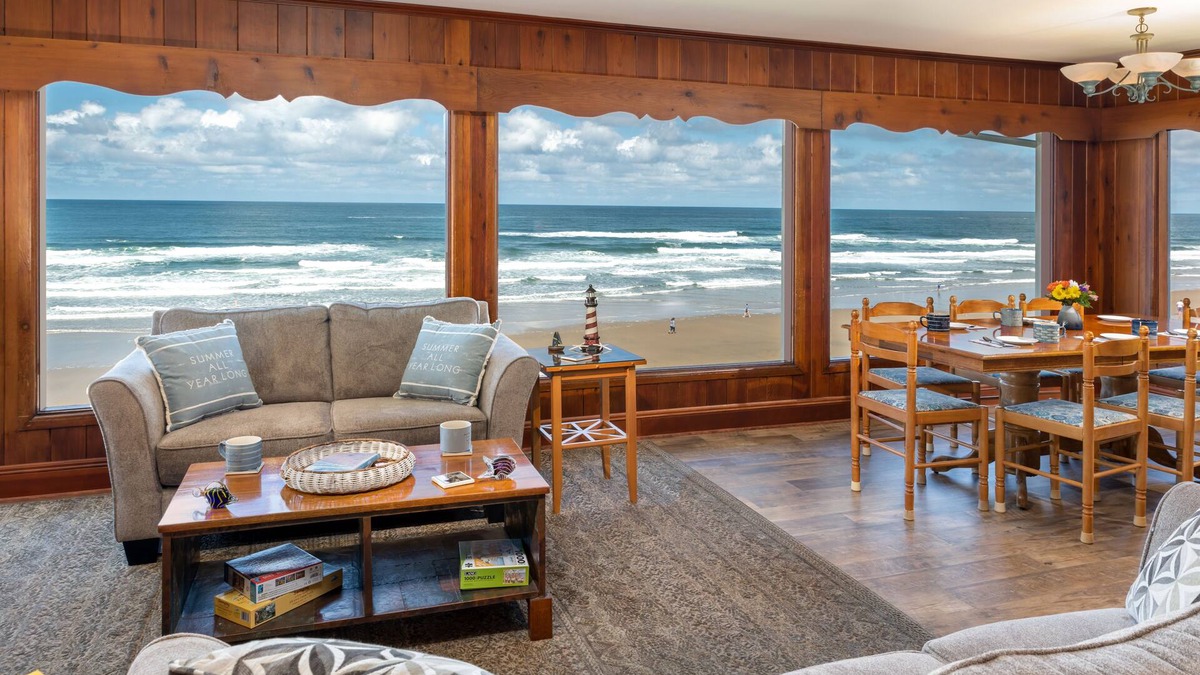 Roads End House | Sandy beach with huge surf views, hot tub, tide pools, private beach steps
