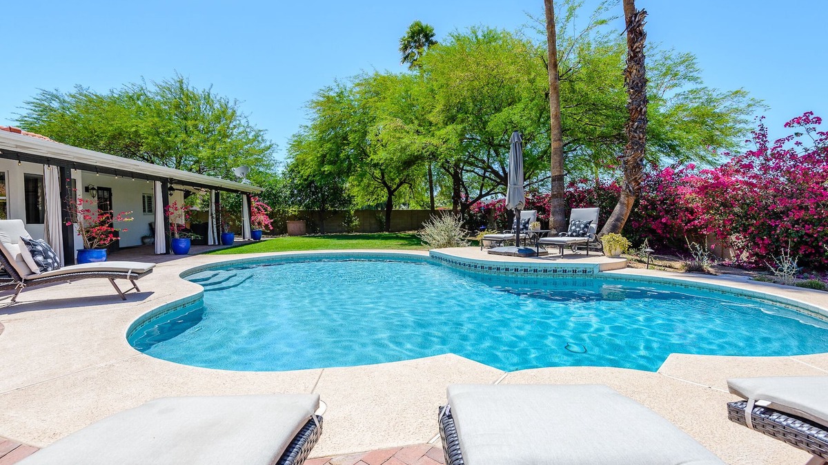 Buenavante House | Santa Barbara-Style Home in the Center of Scottsdale w/private heated pool.