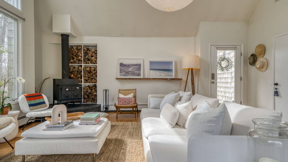 Town of Southold Town House | Scandinavian modern style meets the North Fork with gunite pool.