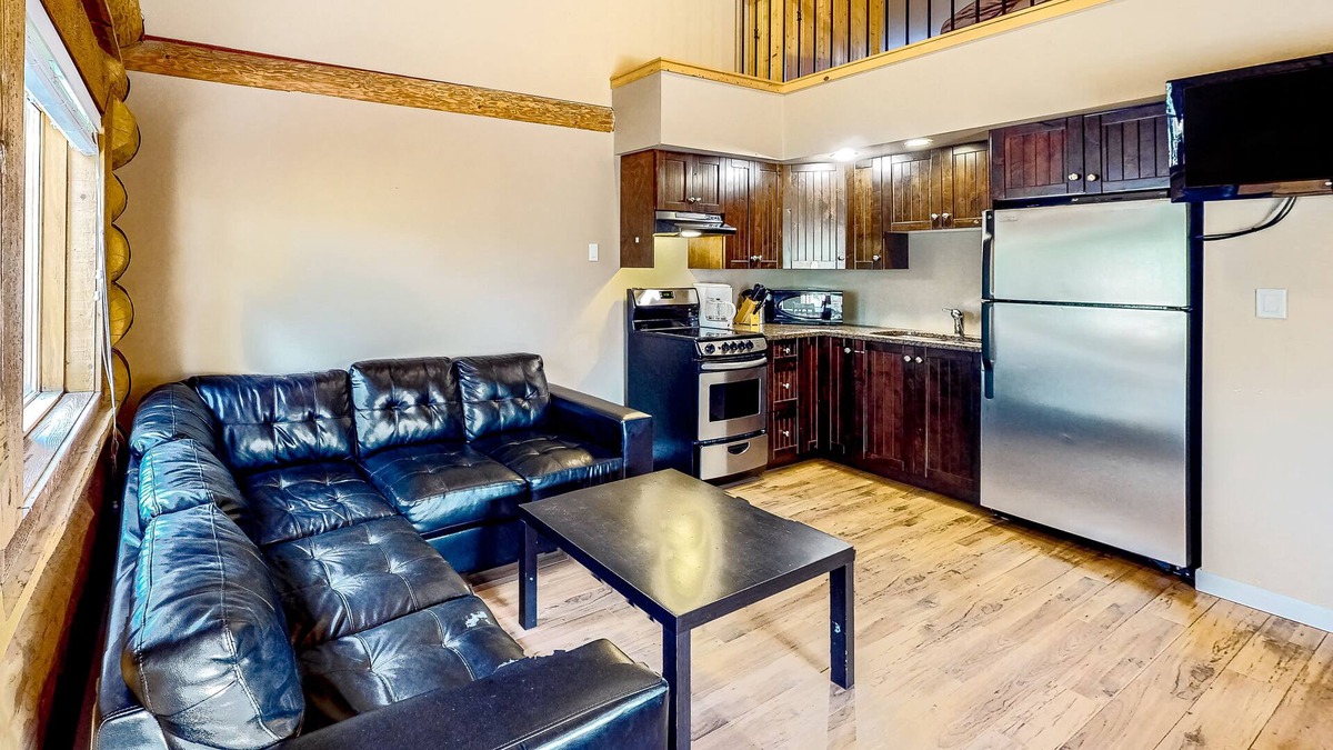 Lac Le Jeune Cabin | Scenic lakefront resort cabin with deck, full kitchen, & free internet