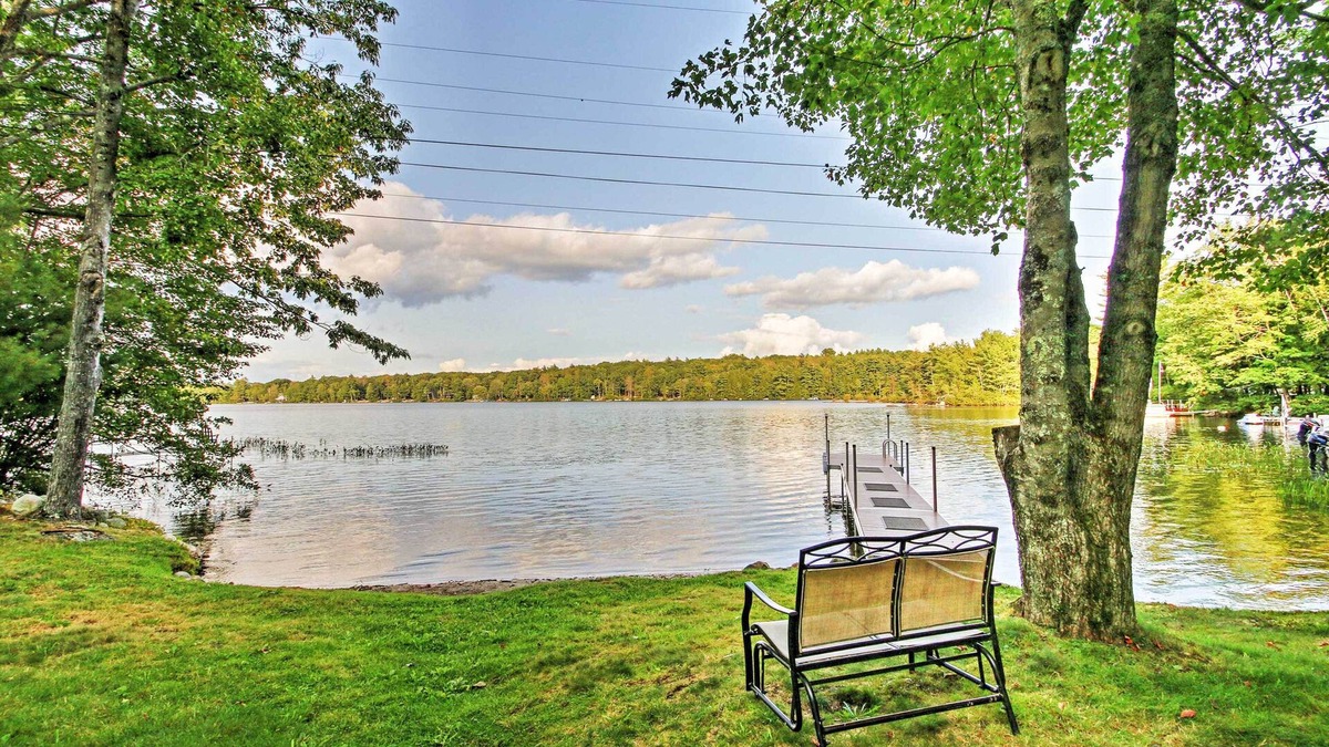 Lyman House | Scenic Lyman Home on Swan Pond w/Wraparound Deck!