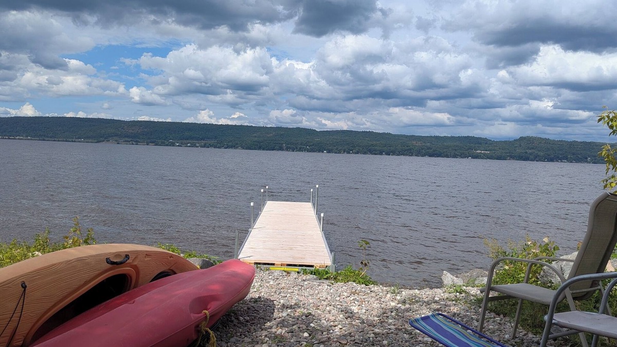 Champlain House | Scenic River House - private beach and dock for relaxing or fishing