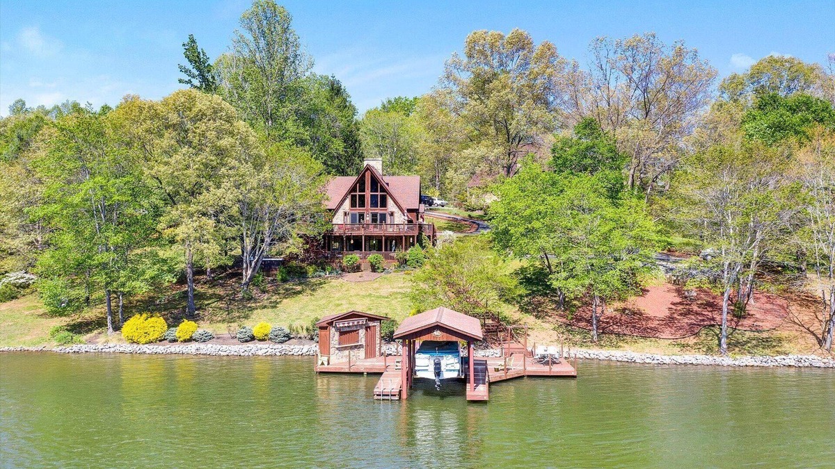 Goodview House | Scenic Waterfront A-frame with hot tub and dock