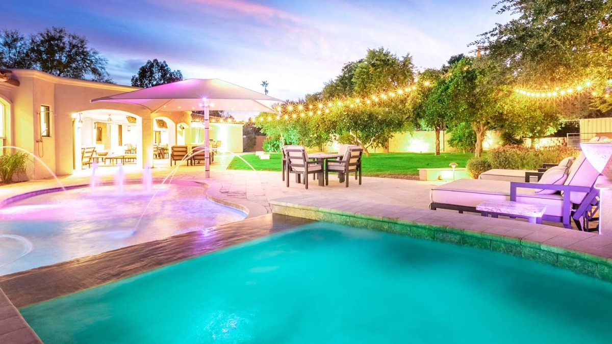 Central Scottsdale House | Scottsdale Ranch: Grand Living w/Guest Villa, Saltwater Pool & Citrus Grove