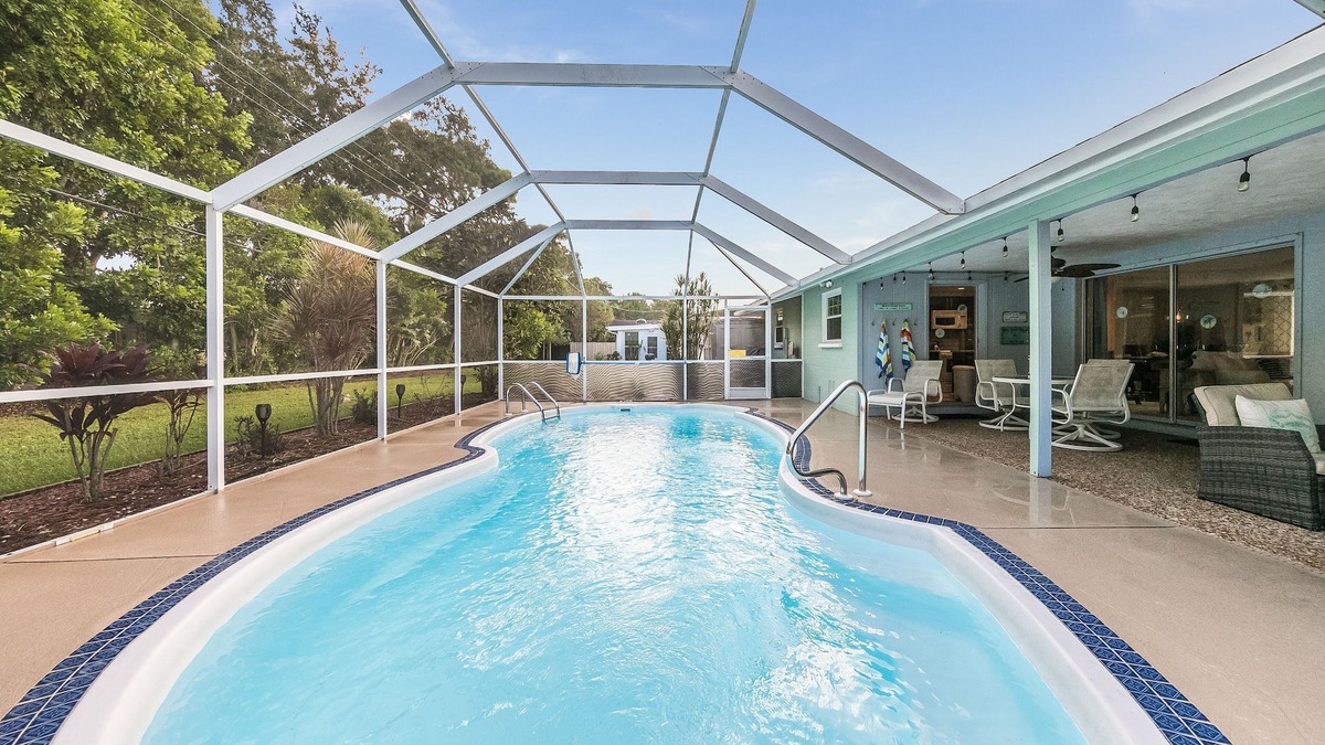 Gulf Gate Estates House | Screened, heated pool - Sarasota extended stay home near Siesta Key Beach