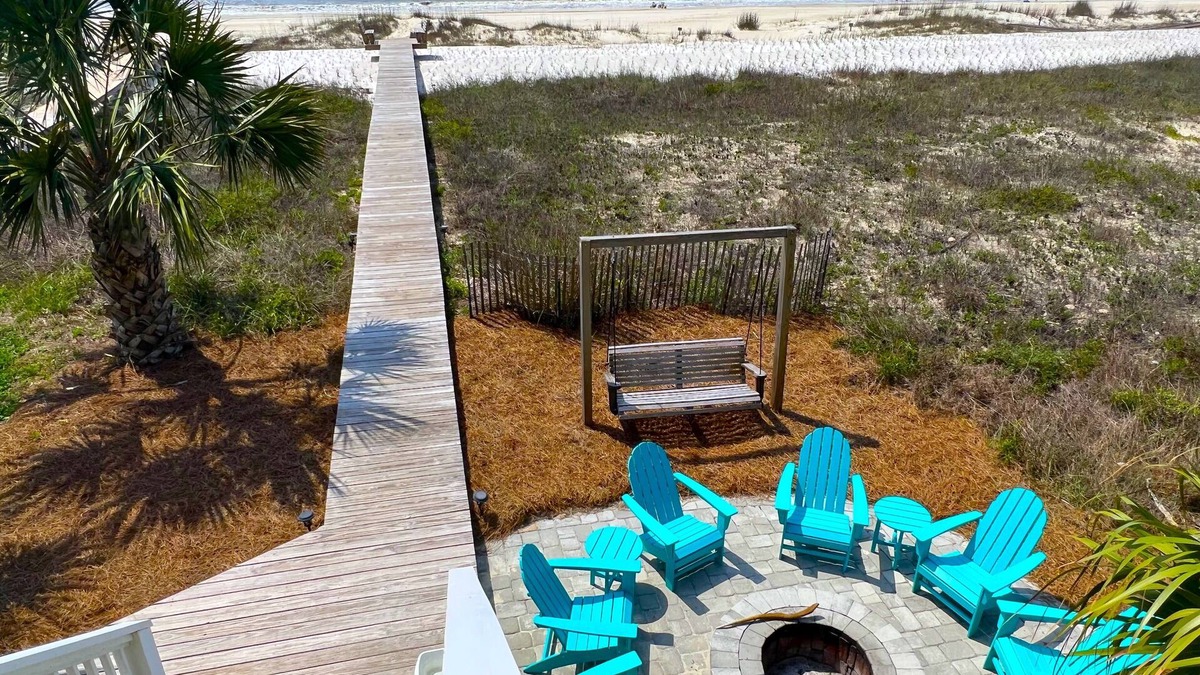 Port St. Joe House | "Sea-duced" Gulf Front! Private Boardwalk!Screen Porch! Firepit!Beach Equipment!