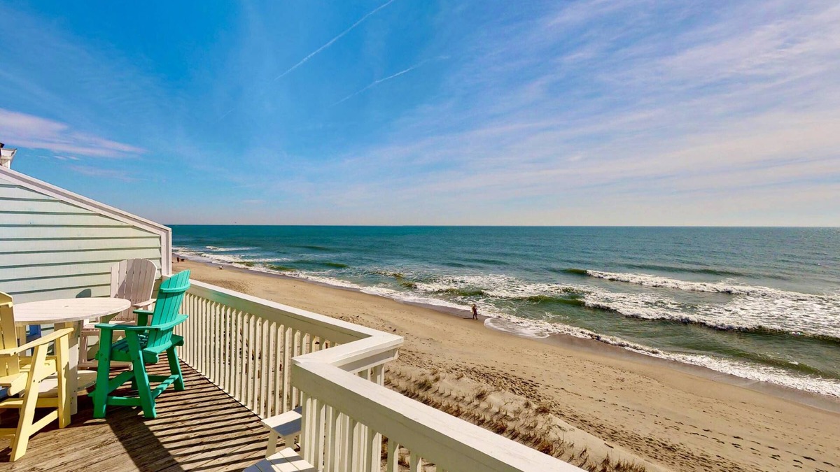 Kure Beach Condo | Sea Forever - Updated Top Floor Oceanfront in Ocean Dunes! Indoor/Outdoor Pools, Fitness, Tennis