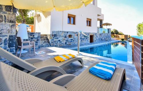 Agia Pelagia Villa | Sea Front Panorama Villa Private Pool