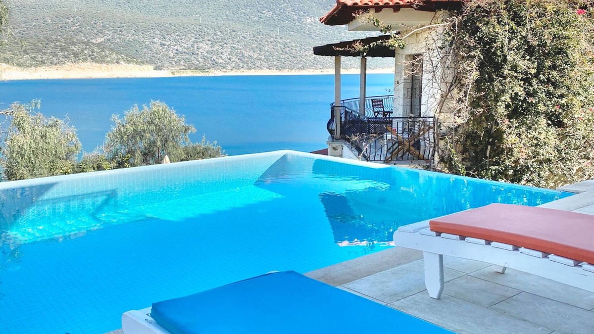 Kas Villa | Sea front Villa with great beach platforms and private pool on the Peninsula.