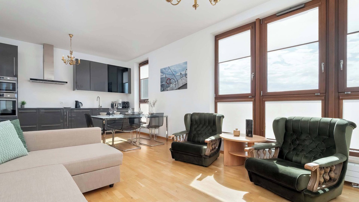 Srodmiescie Apartment | Sea Towers 204 | Gdynia | Spacious Apartment | Parking | By the Port