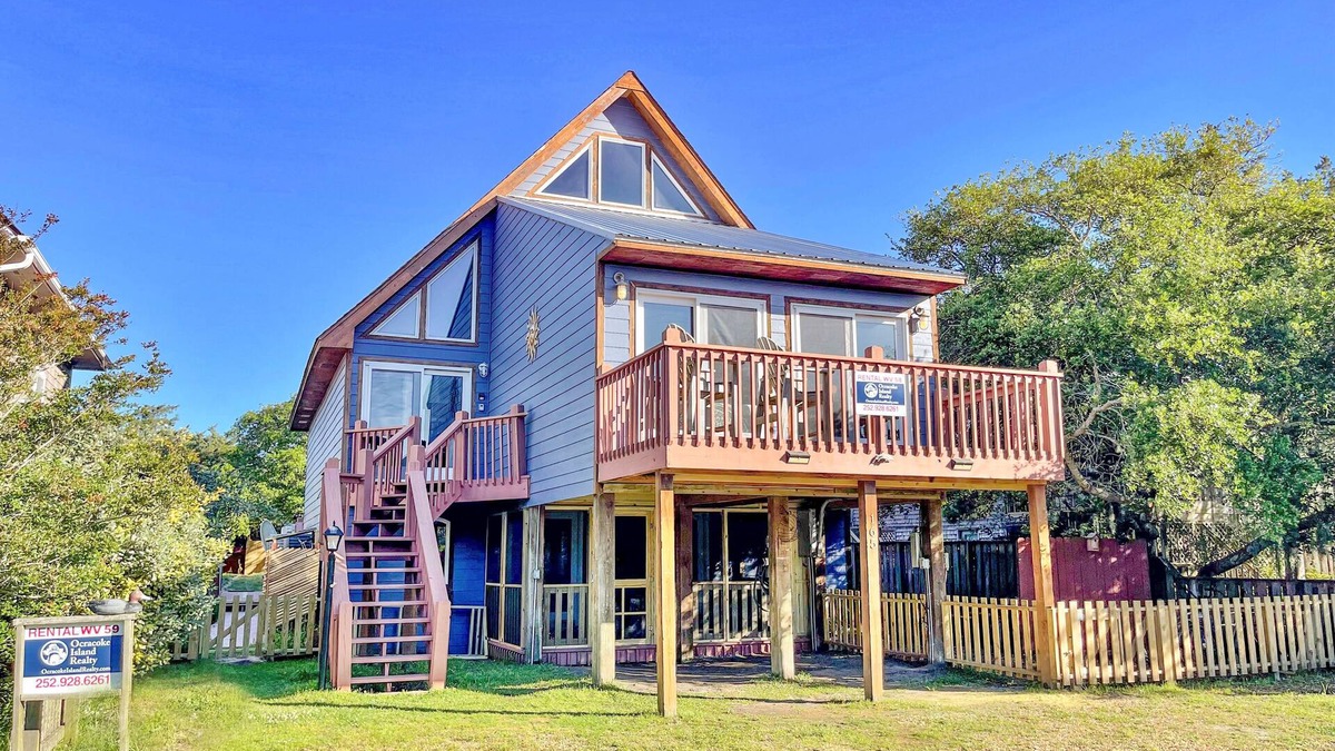 Ocracoke House | SeaClusion I: Two-story vacation rental duplex