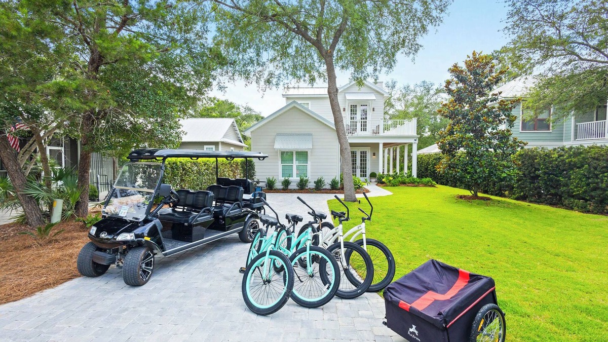 White's Gulfview House | Seacrest Pearl Coastal Retreat – Peaceful Getaway | Private Pool, Golf Cart & Steps to Beach