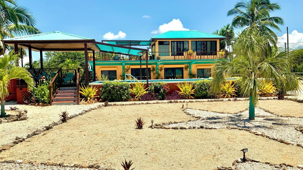 Sarteneja House | Seafront Tropical Caribbean luxurious home w/pool at Iguana Beach House Belize