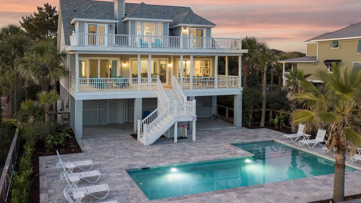 Isle of Palms House | Seascapes~ 714 Ocean Blvd. Charming, Ocean Front, Private Pool